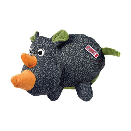KONG Phatz Rhino - eco-leather dog toy, rhino with squeaker.