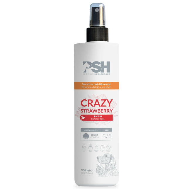 PSH Daily Beauty Crazy Strawberry Mist - lightweight leave-in conditioner for short-haired dogs and cats.