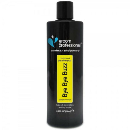 Groom Professional Bye Bye Buzz Shampoo - flea and insect repellent shampoo for dogs and cats.