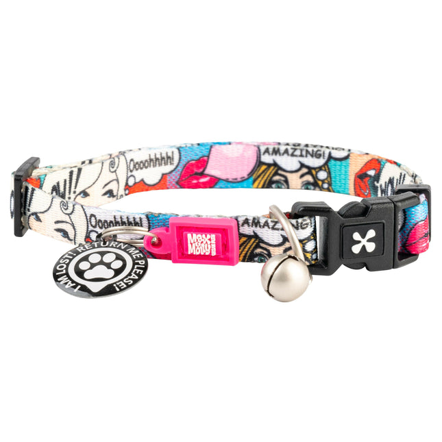 Max&Molly GOTCHA! Smart ID Cat Collar Missy Pop - colorful collar for cats with a smart Tag pendant.