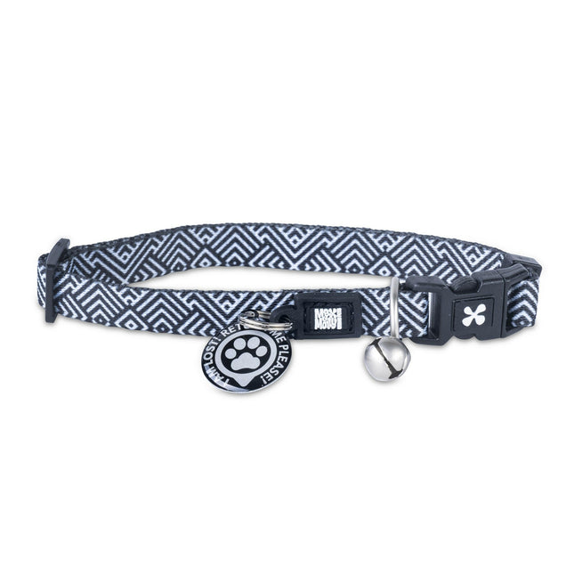 Max&Molly GOTCHA! Smart ID Cat Collar Mykonos - colorful cat collar with smart Tag pendant, Greek pattern.