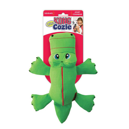 KONG Cozie Ultra Ana Alligator L - durable plush toy for dogs, alligator with rattle and squeakers.