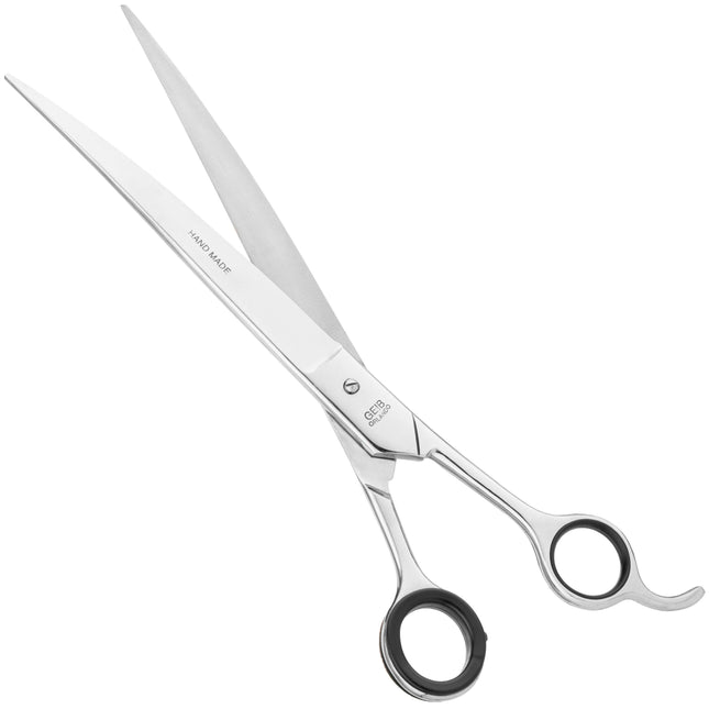 Geib Gator 88 Curved Scissors - sturdy curved grooming scissors with wide blades and micro-serration.