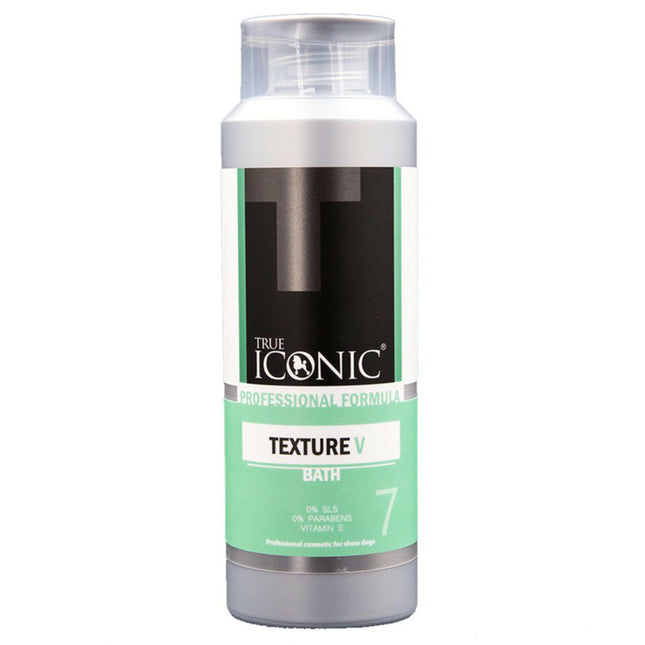 True Iconic Texture V Bath - shampoo for enhancing the volume of coarse, curly fur with abundant undercoat, concentrate 1:7.