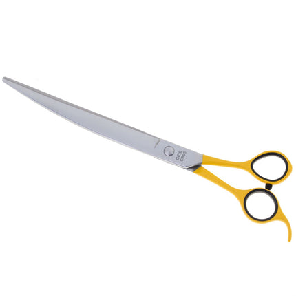 Geib Crab Curved Scissors Level 1 - curved scissors for pet grooming with a single-sided micro-grind