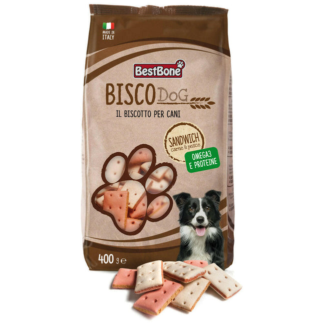 Best Bisco Dog Sandwich - delicious treats for dogs in two flavors - Weight:.
