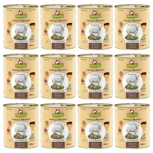 GranataPet Lamb & Potato - grain-free wet dog food, lamb and potatoes.