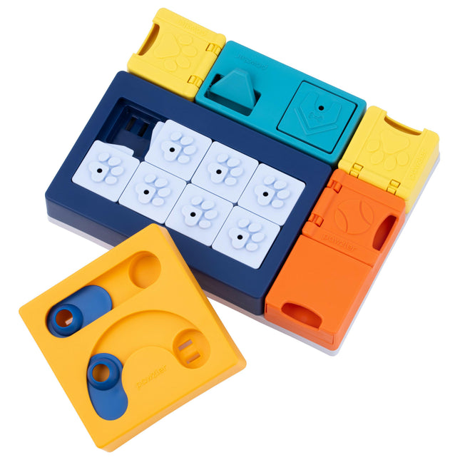 Pawzler Interactive Dog Puzzle Smarty Set - modular puzzle for dogs, set of pieces for clever dogs.