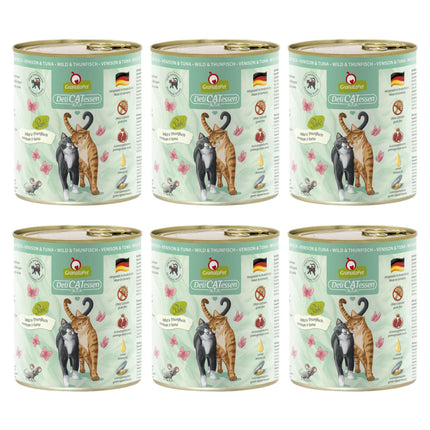 GranataPet DeliCatessen Venison & Tuna - grain-free wet food for cats, venison and tuna.
