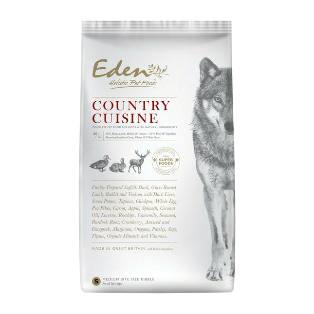Eden Country Cuisine Size S - Dog Food for Small Breeds with Duck, Lamb, Rabbit, and Game Meat.