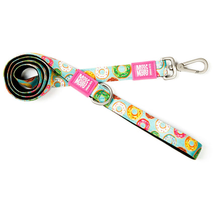 Max&Molly Short Leash Donuts - colorful urban leash for dogs, donut pattern, 120cm.