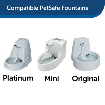 PetSafe Drinkwell Premium Filters 3-pack - replacement carbon filters for fountains, compatible with Mini, Original, and Platinum models.