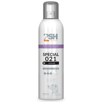 PSH Pro Special Hair 021 Spray - volumizing and texturizing spray for dog fur.