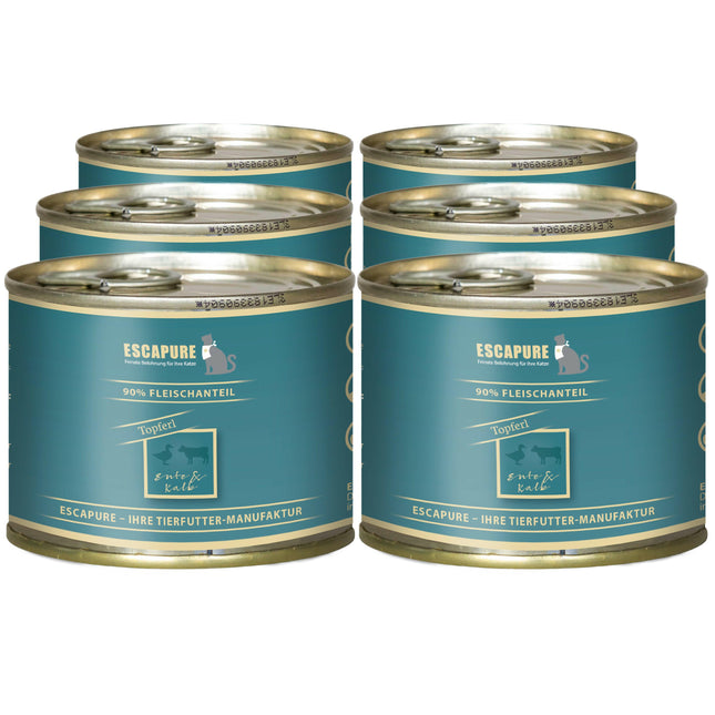 Escapure Duck and Veal Pâté - Grain-Free Wet Cat Food, Duck and Veal Stew.