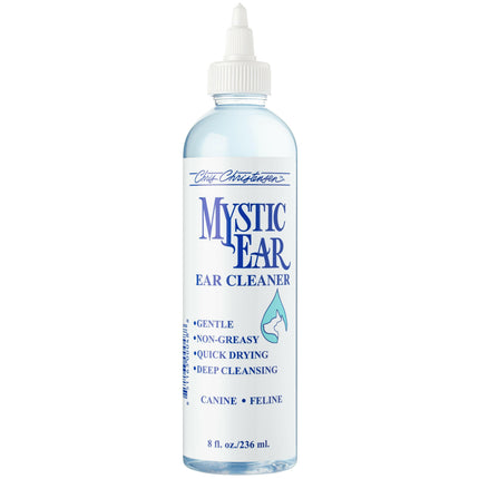 Chris Christensen Mystic Ear - gentle ear cleaning solution for dogs and cats.