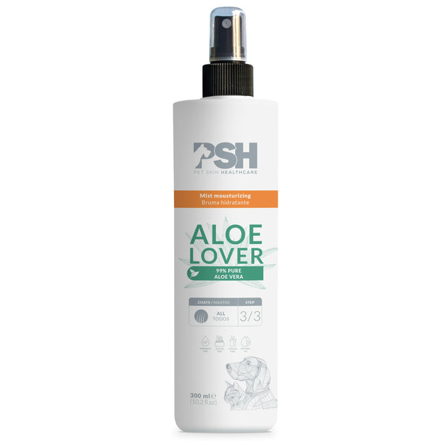 PSH Daily Beauty Aloe Lover Mist - aloe-based, lightweight moisturizing conditioner for dogs and cats, no rinse needed.