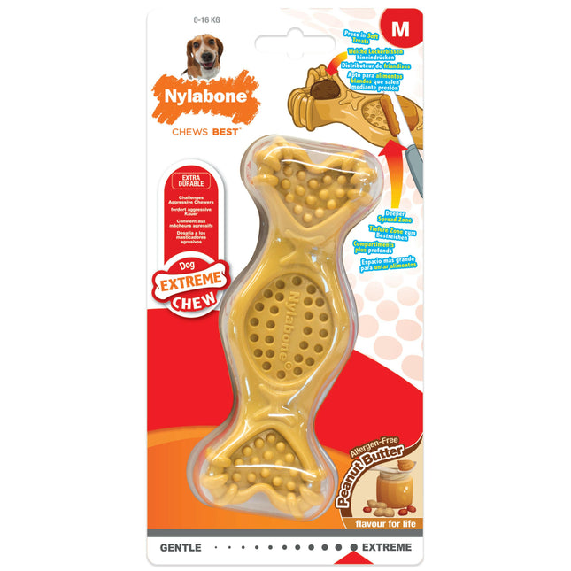 Nylabone Extreme Fill It Chew Peanut Butter - dog chew, peanut butter flavor, for spreading with treats.