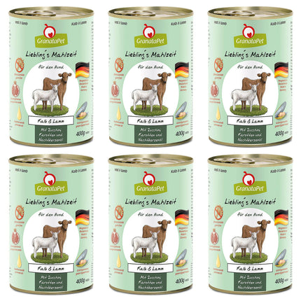 GranataPet Veal & Lamb - grain-free wet dog food, veal and lamb.