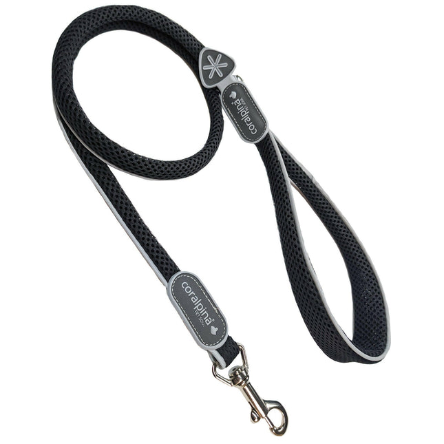 Coralpina Cinquetorri Leash Dark - lightweight mesh leash for dogs.