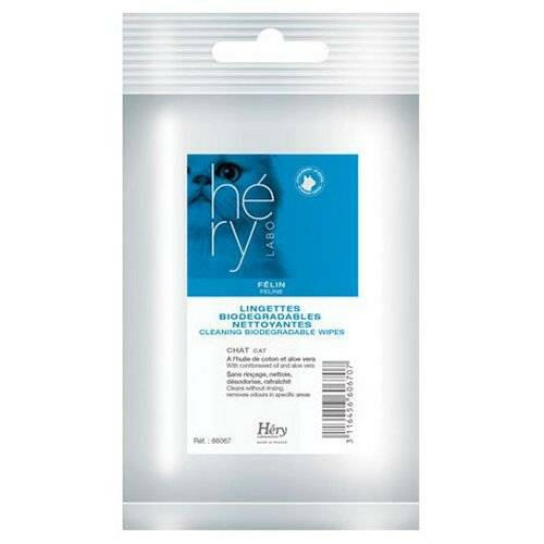 Hery Cat Wipes 25 pcs - wet wipes for cats, for cleaning fur, with aloe vera.
