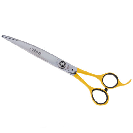 Geib Crab Curved Scissors Level 1 - curved scissors for animal grooming with a single-sided micro-grind.