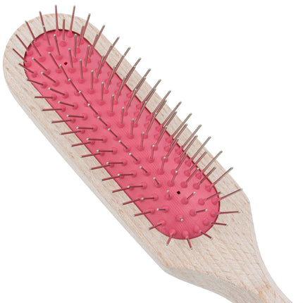 Chris Christensen Brezzy Oblong Brushes - high-quality wooden brush with metal pins - pink