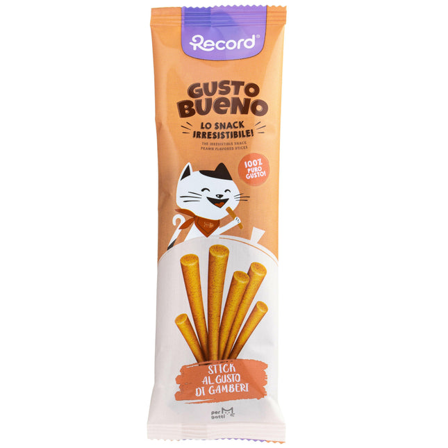 Gusto Bueno Prawn Flavored Sticks - cat treats, prawn-flavored sticks.