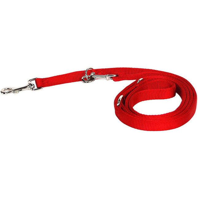 Hamilton Double Thick Euro Leash - adjustable nylon leash, 6-in-1, for small dogs.
