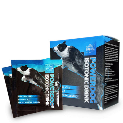 Pokusa PowerDog Isotonic Drink - isotonic energy supplement for dogs, sachets.
