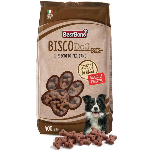 Best Bisco Dog Treats in Ragù - meat sauce flavored snacks for dogs - Weight:.