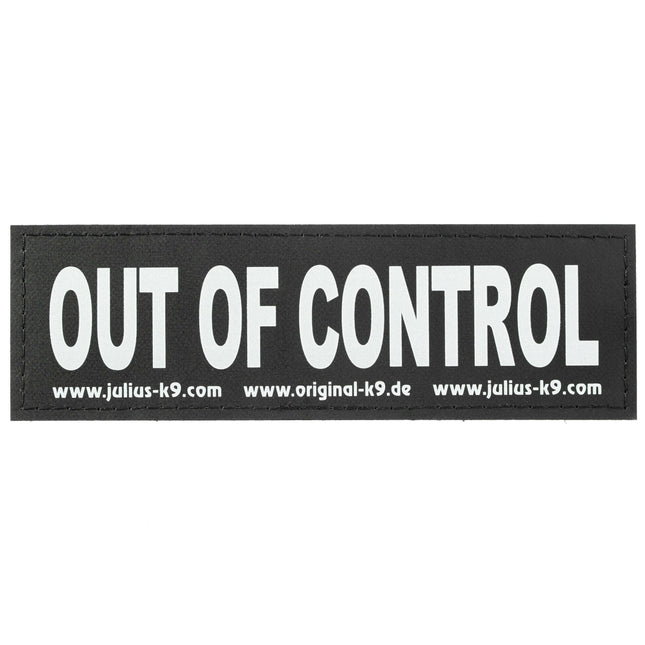 Julius - K9 Out Of Control Patch 2pcs - Velcro for Julius K9 Harnesses.