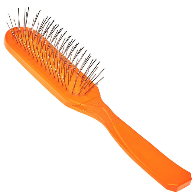 Madan Oblong Pin Brush - professional, elongated brush with an ergonomic handle and metal pins.