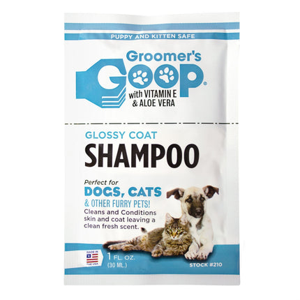 Groomer's Goop Glossy Coat Shampoo - deep cleansing shampoo for dogs and cats, for oily fur