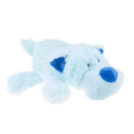 KONG Cozie Pastels Dog M - durable plush toy for dogs, dog with squeaker.