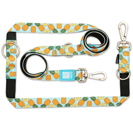 Max&Molly Multi-Leash Sweet Pineapple - adjustable leash for dogs, interesting pattern, 200cm.