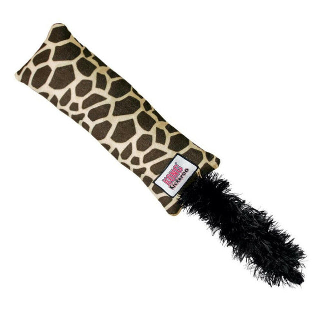 KONG Cat Kickeroo Pattern #1 - soft cat kicker with catnip, giraffe pattern.