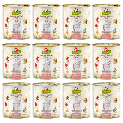 GranataPet Horse Pur - monoprotein grain-free wet dog food, horse meat.