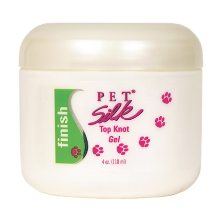 Pet Silk Top Knot Gel - professional styling gel for fur shaping and hairstyle creation.