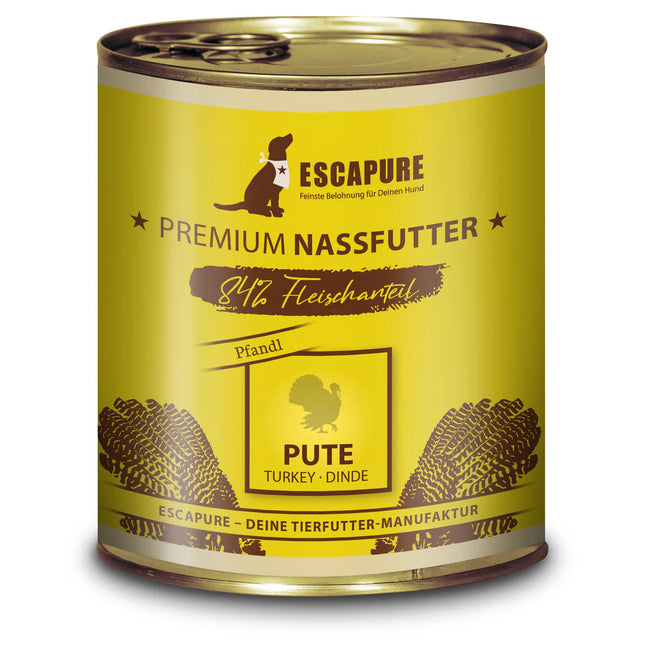 Escapure Pate Turkey - wet food for dogs, turkey with vegetables, 84% meat