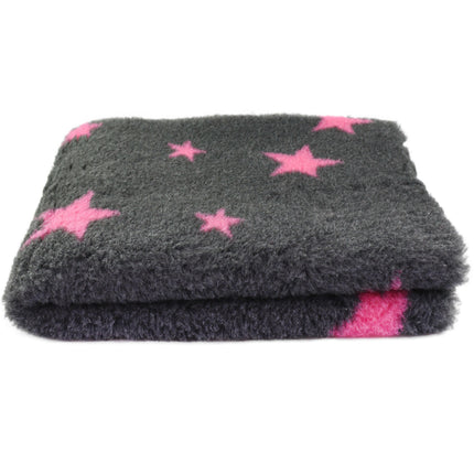 Blovi DryBed VetBed A+ - non-slip pet bed, animal mattress, graphite with stars.