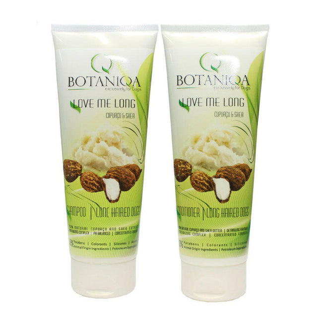 Botaniqa Cosmetic Set: Love me Long Shampoo + Conditioner for Long-Haired Dogs.