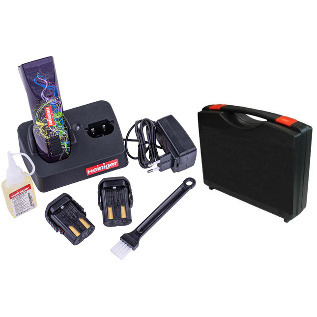 Heiniger Saphir Style - professional cordless clipper with batteries and case, set without blade.