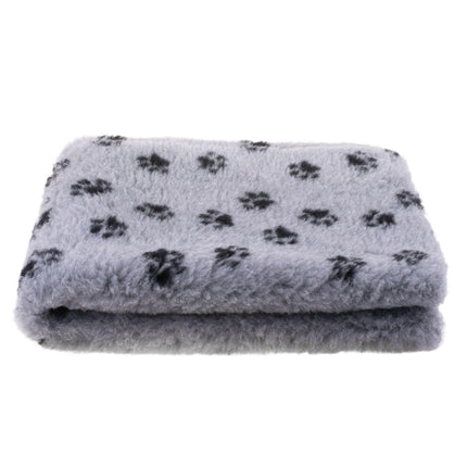 Blovi DryBed VetBed B - non-slip pet bed, gray with a black paw.