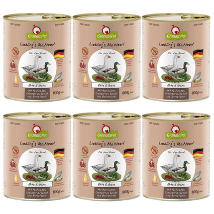 GranataPet Duck & Goose - grain-free wet dog food, duck and goose.