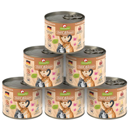 GranataPet DeliCatessen Turkey & Pheasant - grain-free wet food for cats, turkey and pheasant.