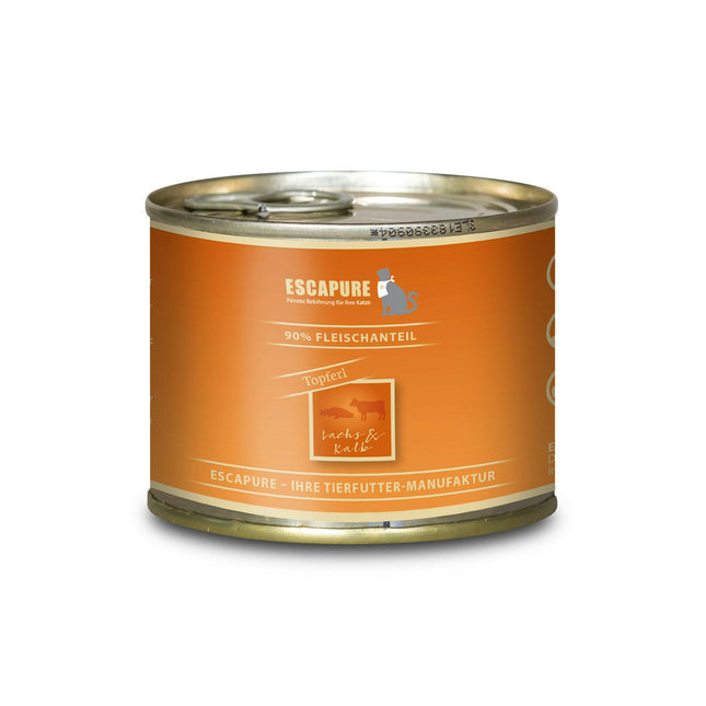 Escapure Topferl Salmon with Veal - Grain-Free Wet Cat Food, Salmon and Veal Stew.