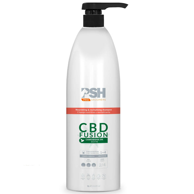 PSH Pro CBD Fusion Shampoo - shampoo for dogs and cats that facilitates undercoat removal, concentrate 1:4.