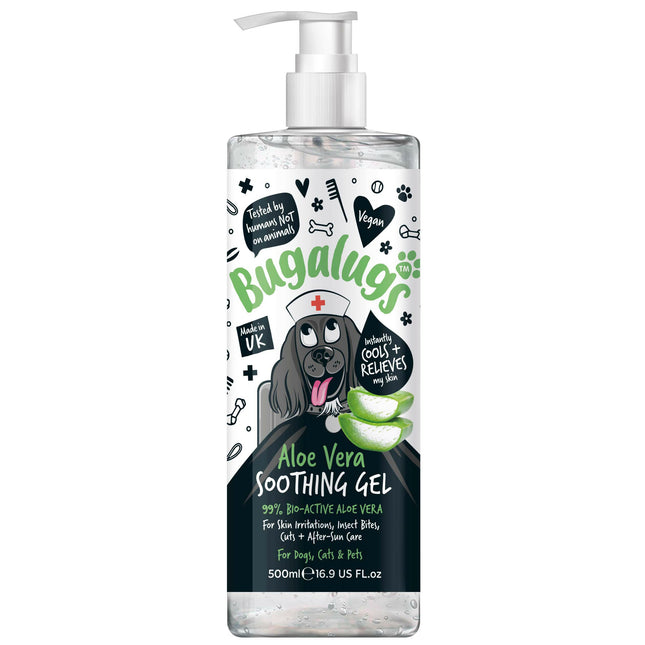 Bugalugs Aloe Vera Soothing Gel - Aloe Vera gel for dogs, cats, and other pets, soothes and moisturizes.