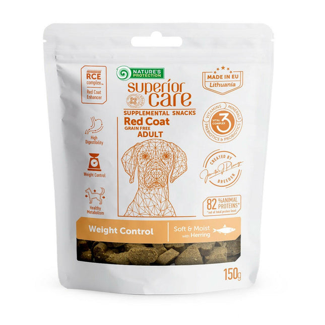 Nature’s Protection Superior Care Coat Adult Weight Control - treat for red dogs, supporting weight control, with herring.