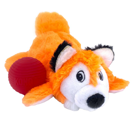 KONG Cozie Pocketz Fox - plush toy for dogs, fox with balls.